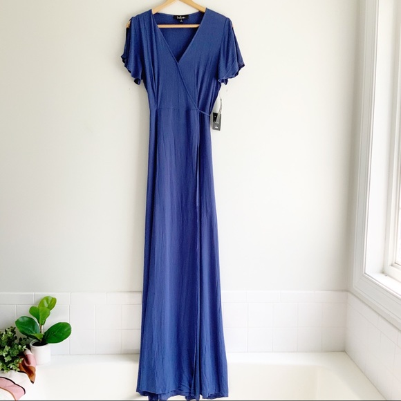 Marigold Denim Wrap Maxi Dress 